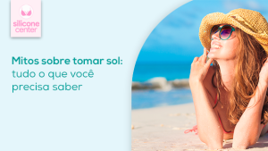 Tomar sol: 9 mitos e verdades que você precisa conhecer ainda neste verão Mulher usando óculos escuro e chapéu, tomando sol