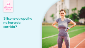 Silicone atrapalha a corrida? Mulher parada com as mãos na cintura, usando uma roupa de fazer atividade física