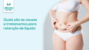 Mulher apertando a parte da frente da barriga com as mãos