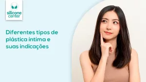 Plástica íntima: quais são as indicações? Imagem de uma mulher com uma expressão pensativa
