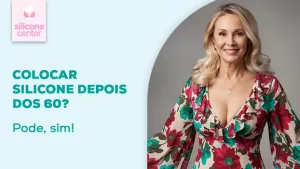 Imagem mostando uma mulher da terceira idade com um vestido todo florido